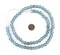 The Bead Chest Ancient-Style Java Glass Beads, Round Indonesian Handmade Fair Trade Etched Spacers for DIY Jewelry Making and Crafts (Light Blue)